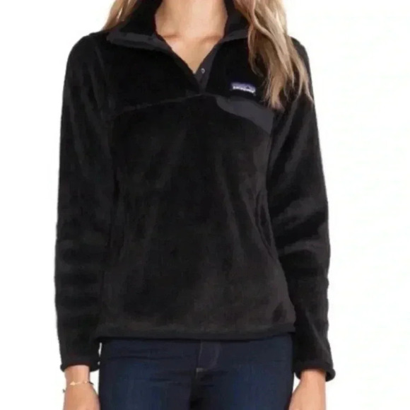Patagonia Women's Charcoal Gray Re-Tool Snap-T Pullover Fleece Jacket Medium - Picture 13 of 16